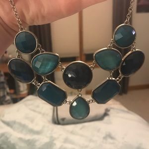 blue chunky necklace